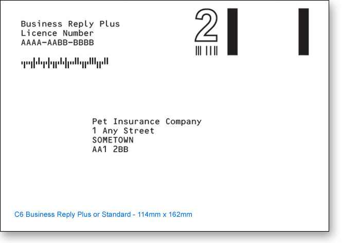C6 Size Business Reply Envelopes