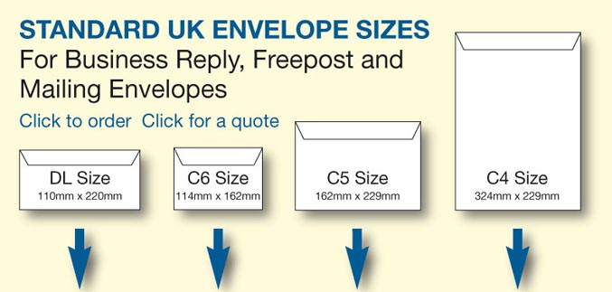 standard envelope sizes uk